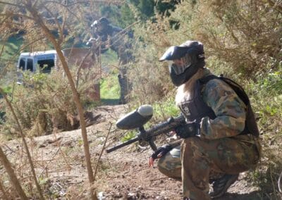 Jugando al Paintball en Gijón