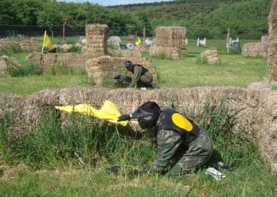 Jugador de Paintball en León
